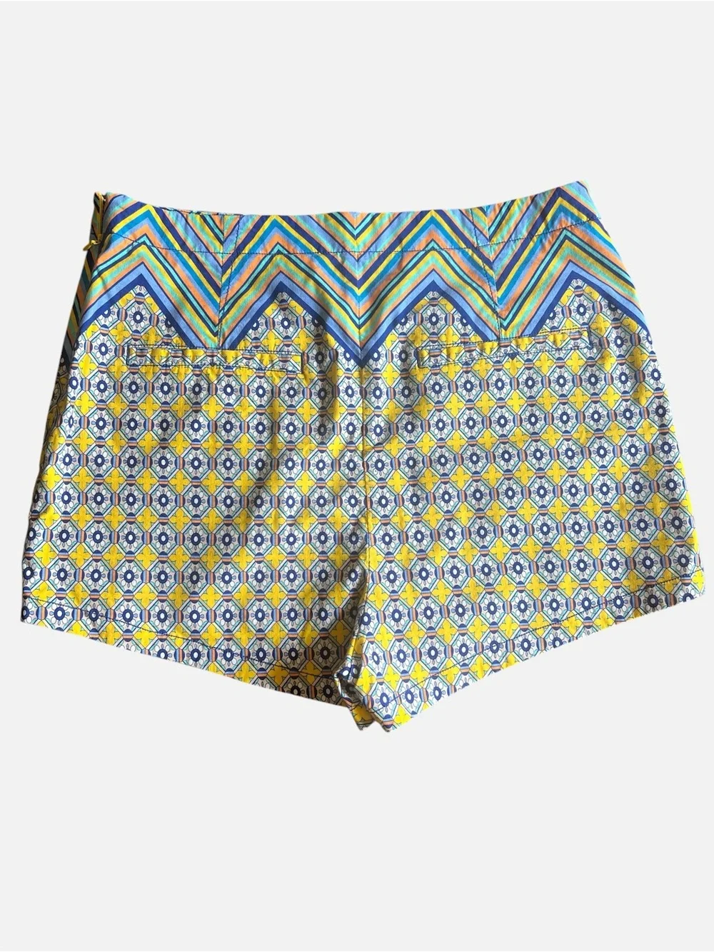 Maeve Anthropologie Geometric Relaxed High-Waist Shorts